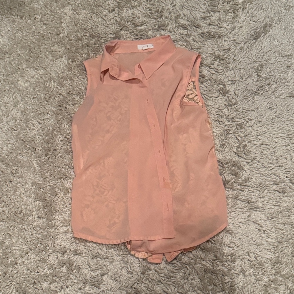 Mine Sleeveless Blouse in Blush Pink